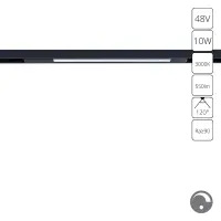 Магнитный трековый светильник Arte Lamp OPTIMA 0.1-10V A7493PL-1BK