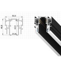 ST003.429.02 Профиль для SKYLINE 48 с демпф. системой в натяжной потолок (ПВХ+ТКАНЬ) ST-Luce Черный
