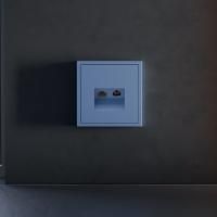 Накладка для розетки TV+RJ45 кат. 6, S70 (деним)