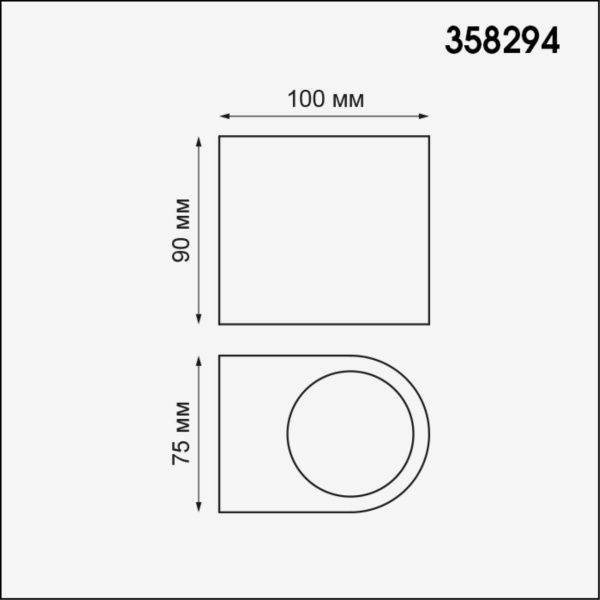 358294 STREET NT19 746 черный Ландшафтный светильник IP65 LED 4000K 4W+4W 220V OPAL
