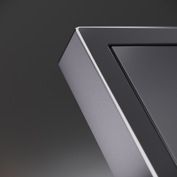 Накладка для розетки с заземлением и защитными шторками, S70 Metal (антрацит)