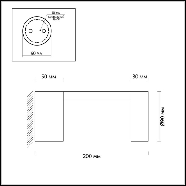 6657/10WL NATURE ODL24 000 черный/металл Уличный настенный светильник IP65 LED 10W 4000K AC85-265V TION