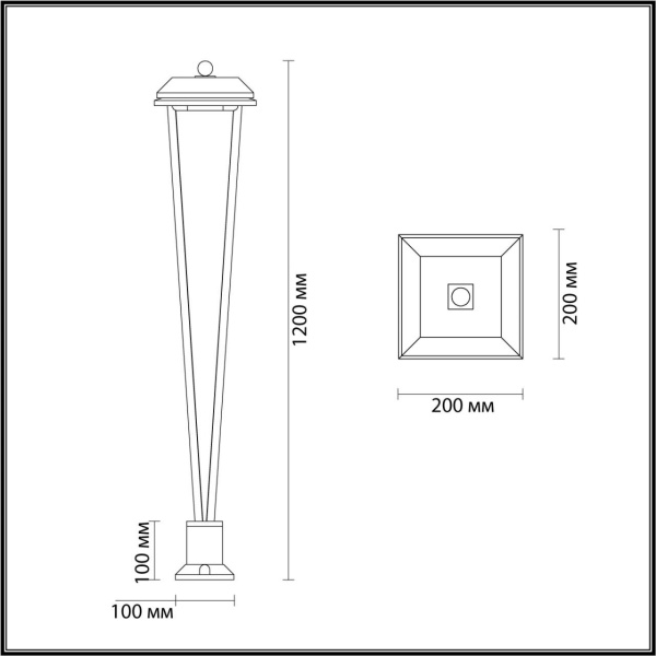 6655/12GA NATURE ODL24 000 черный/металл Уличный светильник IP65 LED 12W 4000K AC85-265V BEARITZ