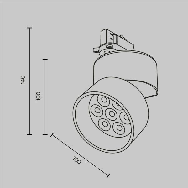 Трековый светильник Technical TR199-3-15W4K-M-B