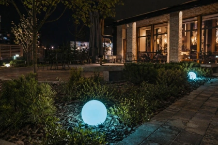 Уличный шар-светильник Moonlight 20 см RGB
