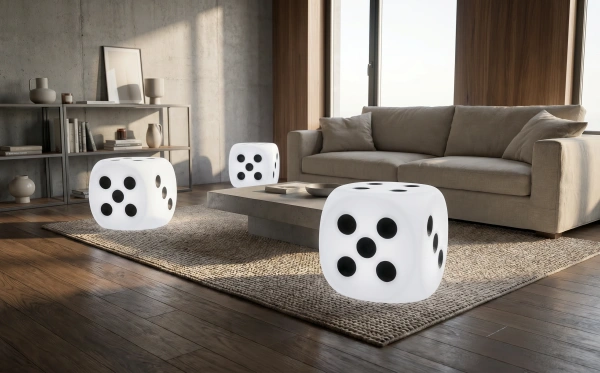 Светящийся куб-игральная кость Pavia H40 220V White