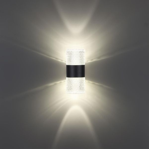 359294 STREET NT24 722 черный Светильник ландшафтный настенный IP65 LED 14W 4000K  175-265V ESTIMA