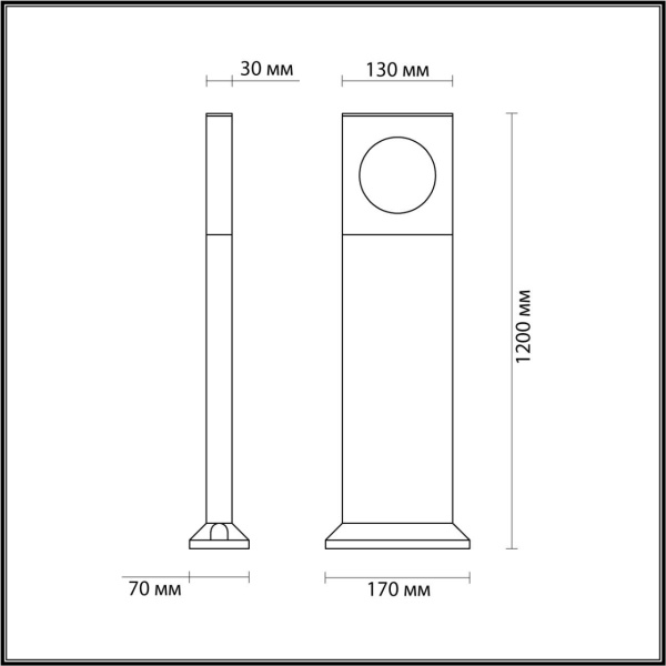 6653/10GA NATURE ODL24 000 черный/металл Уличный светильник IP65 LED 4000K AC85-265V COMO