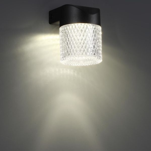 359293 STREET NT24 722 черный Светильник ландшафтный настенный IP65 LED 7W 4000K 175-265V ESTIMA