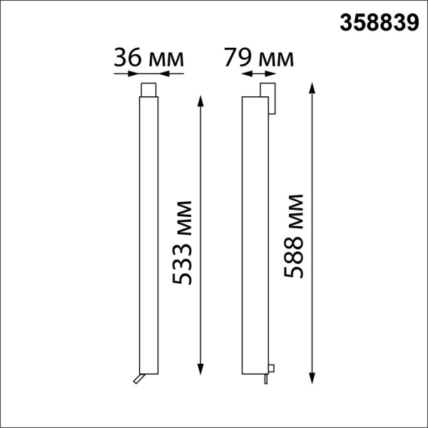 358839 PORT NT22 306 черный Светильник трехфазный трековый светодиодный IP20 LED 4000K 30W 220V ITER