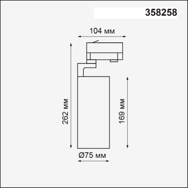 358258 PORT NT19 268 черный Трехфазный трековый светодиодный светильник IP20 LED 30W 220-240V HELIX