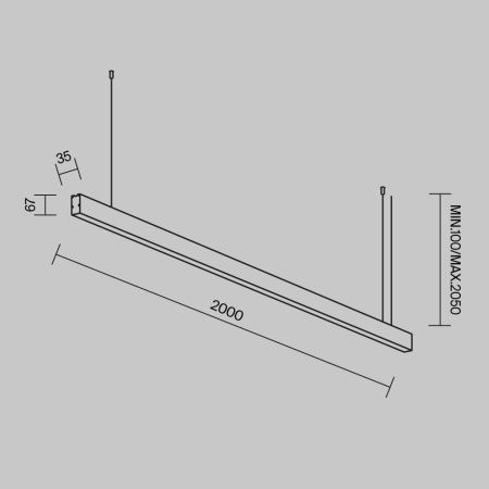 Линейный светильник Technical LL312048