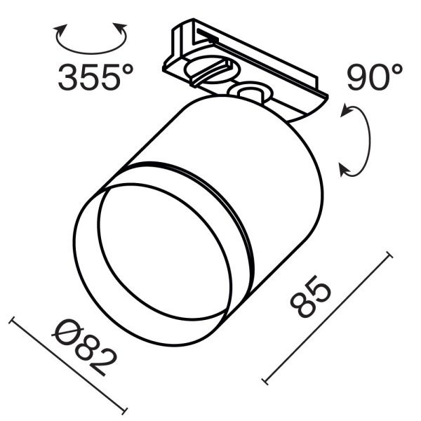 Трековый светильник Technical TR088-1-GX53-W