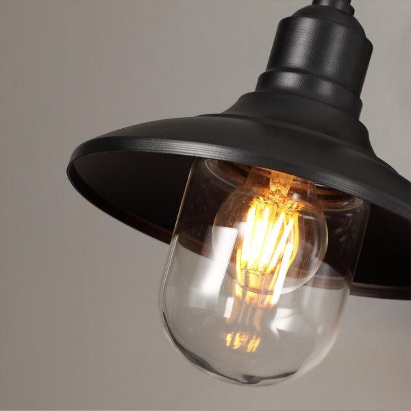 4965/1W NATURE ODL22 713 черный/стекло Ландшафтный настен.светильник E27 1*60W IP44 CAMPA
