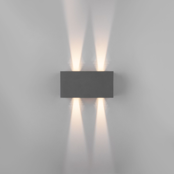 Уличный настенный светодиодный светильник с лучами WINNER DOUBLE LED IP54 35137/W серый
