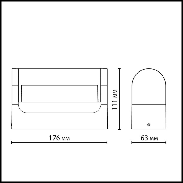 7118/12WL NATURE ODL25 667 светильник коричневый/металл IP65 LED 12W 450Лм 3000K 140° 220-240V TWINSET