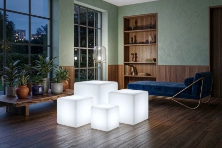 Светящийся LED куб Cube 40 см 220V White