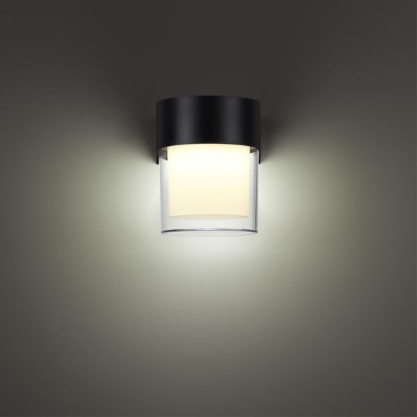 359297 STREET NT24 774 черный Светильник ландшафтный настенный IP65 LED 5W 4000K 175-265V OPAL