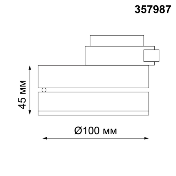 357987 PORT NT19 284 черный Светильник трековый однофазный трехжильный IP20 LED 3000К 12W 220V GRODA