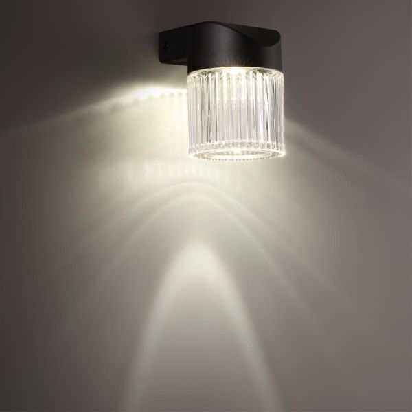 359291 STREET NT24 720 черный Светильник ландшафтный настенный IP65 LED 7W 4000K 175-265V ESTIMA