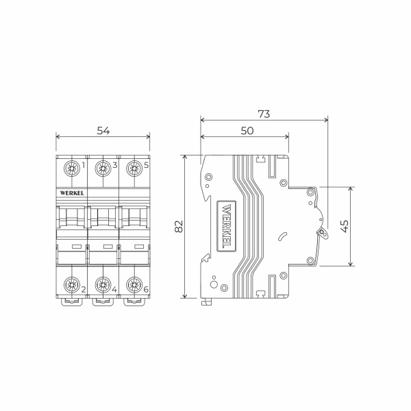 W903P166 / Автоматический выключатель 3P  16 A  C  6 kА