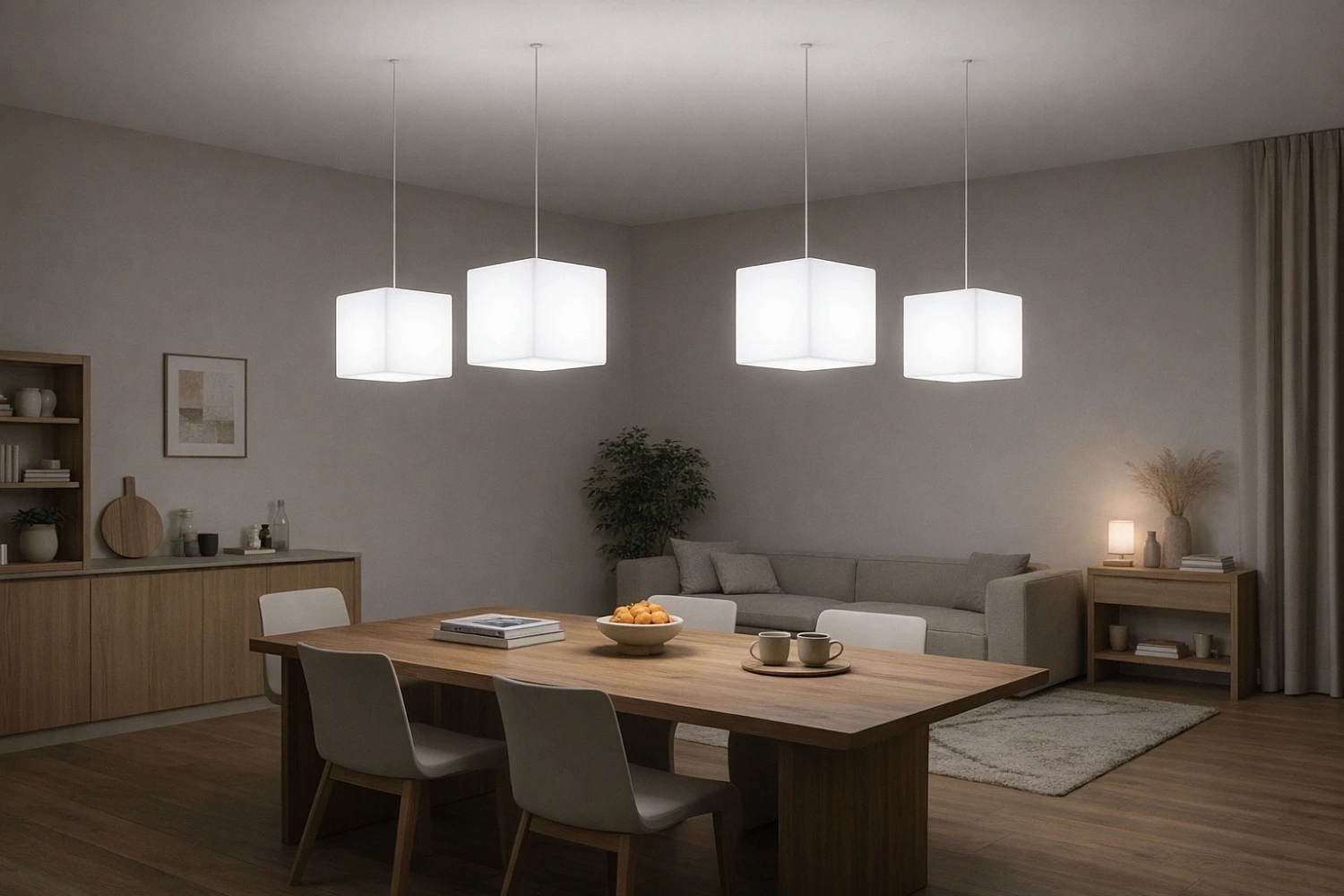 Подвесной LED куб 220V