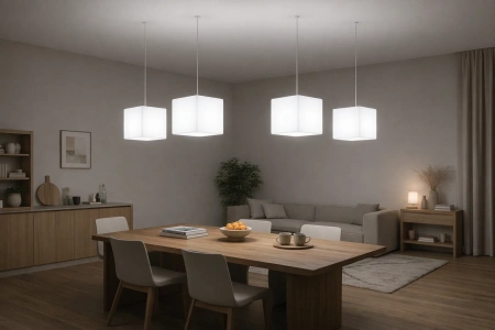 Подвесной LED куб 30 см 220V White