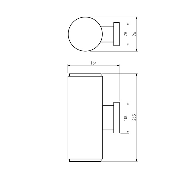 Уличный настенный светильник Strict IP54 1403 Techno серый