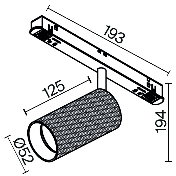 Трековый светильник Technical TR097-2-12W3K-M-BB