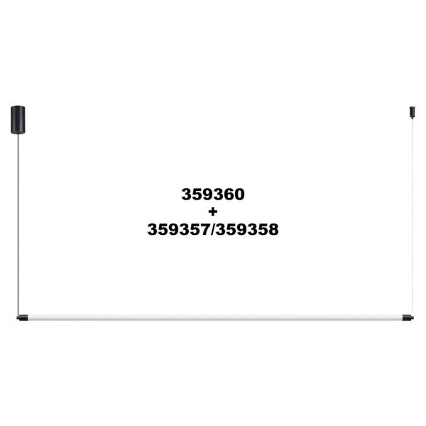 359357 KONST NT24 058 черный Светильник линейный светодиодный IP20 LED 20W 170-265V 3000K 1540Лм VITZ