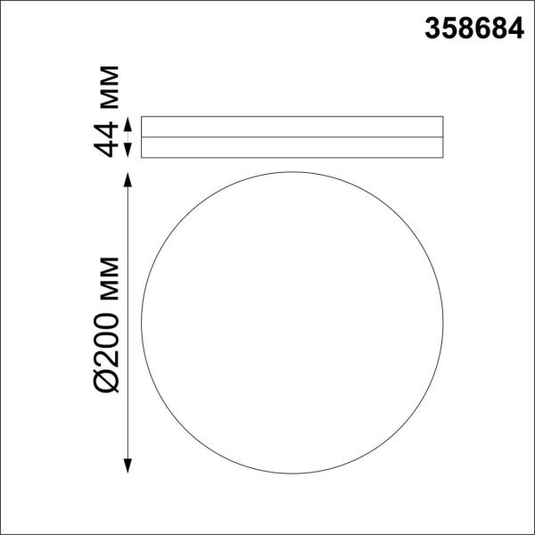 358684 OVER NT21 591 белый Светильник накладной влагозащищенный IP54 LED 4000K 15W 100-240V PANDORA