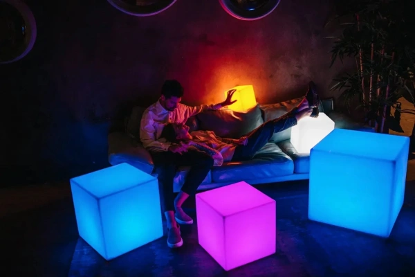 Светящийся LED куб Cube 20 см 220V RGB