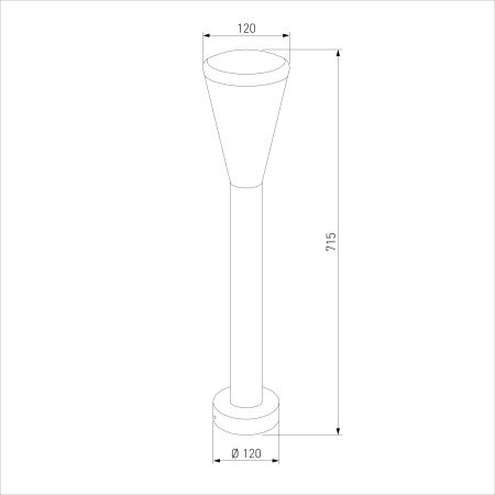 Ландшафтный светильник чёрный IP54 1417 TECHNO
