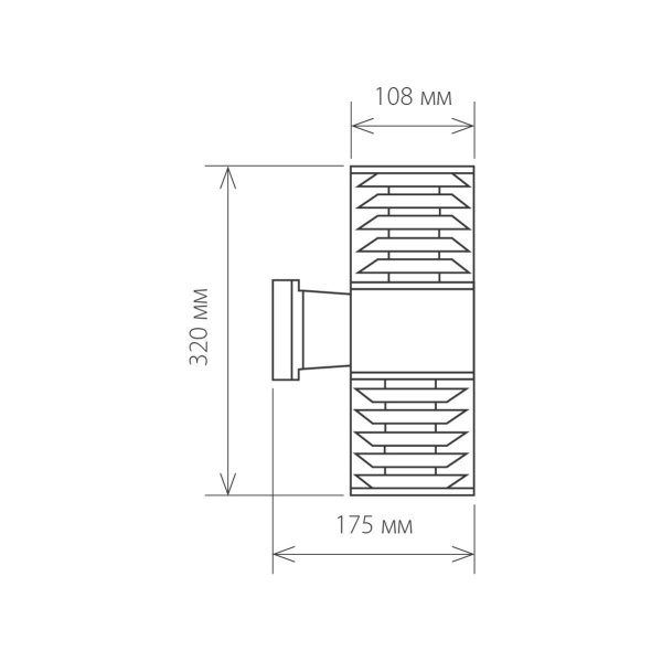 Настенный уличный светильник 1407 Techno черный IP54 1407 Techno черный