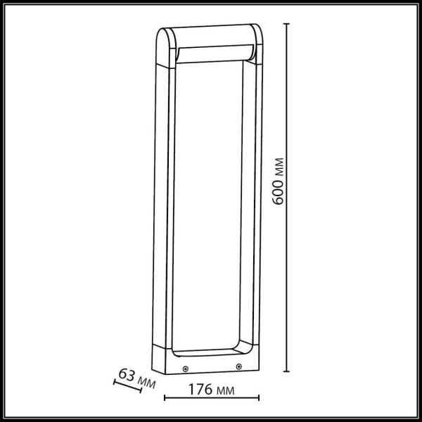 7117/12GL NATURE ODL25 667 светильник черный/металл IP65 LED 12W 909Лм 3000K 120° 220-240V TWINSET