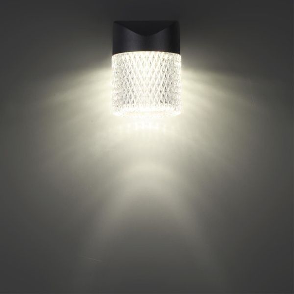 359293 STREET NT24 722 черный Светильник ландшафтный настенный IP65 LED 7W 4000K 175-265V ESTIMA